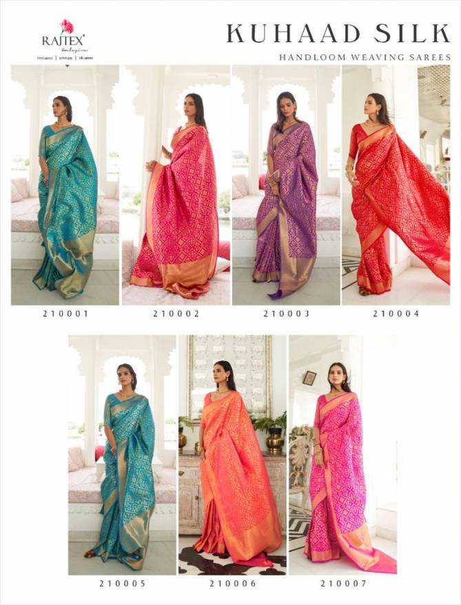 Rajtex Kuhaad Heavy Silk Festive Wear Handloom Fancy Saree Collection